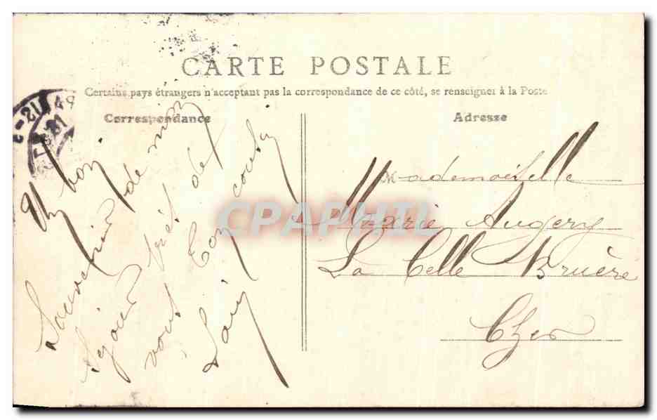 CPA Paris Avenue de l'Observatoire — Verso