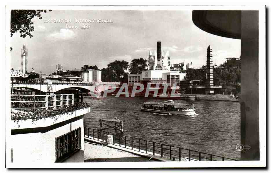 CPA Exposition Internationale Paris 1937 Vue d'Ensemble Le Pavillon Du Gaz et du Bois