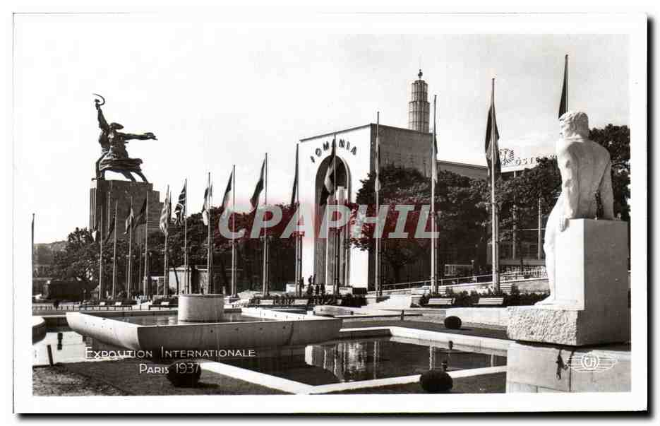CPA Exposition Internationale Paris 1937 Les Pavillons De La Roumanie Et De l'URSS