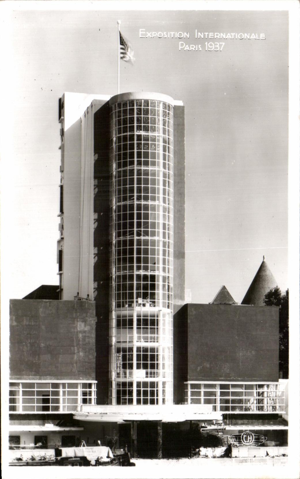 Pavillon der Vereinigten Staaten — Internationale Ausstellung Paris 1937 — H. Château, Concessionär, Bouloural-Bur-Saine