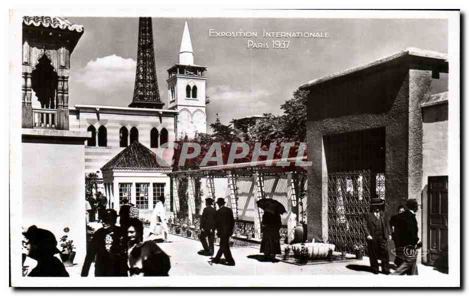 CPA Exposition Internationale Paris 1937 France D'Outre Mer Cour Du Maroc Vue Sur La Syrie et le Liban