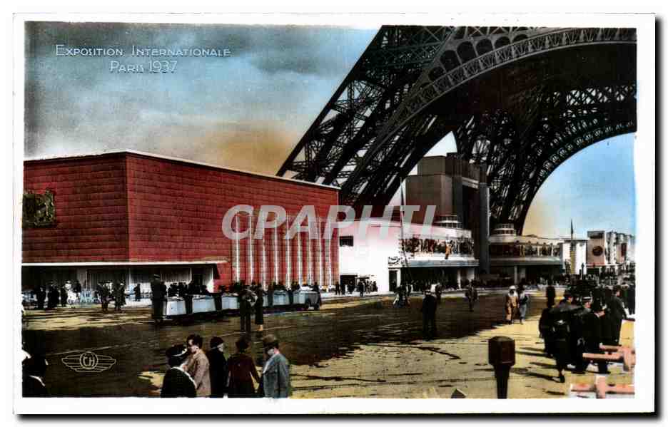 CPA Exposition Internationale Paris 1937 Vue D'Ensemble Cote Champs De Mars Tour Eiffel
