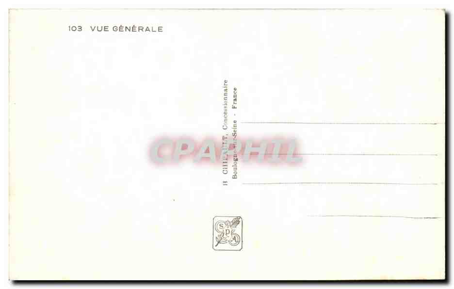Exposition Internationale Paris 1937 — Vue générale — H. CHITLART, Boulogne-Sainte-Opale, France — Rückseite