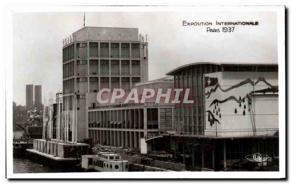 CPA Exposition internationale Paris 1937 Les Pavillons D'Italie Et De Suisse