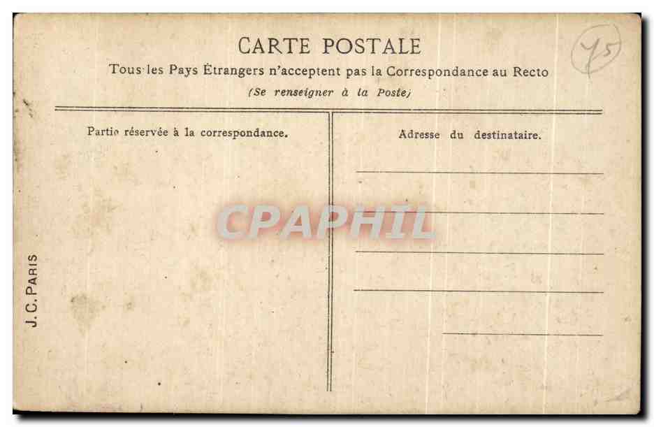 CPA Chambre Des Deputes paris la Nuit  — Rückseite