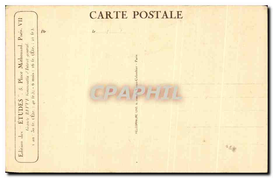 CPA Clochers De France Notre Dame de Paris — Verso