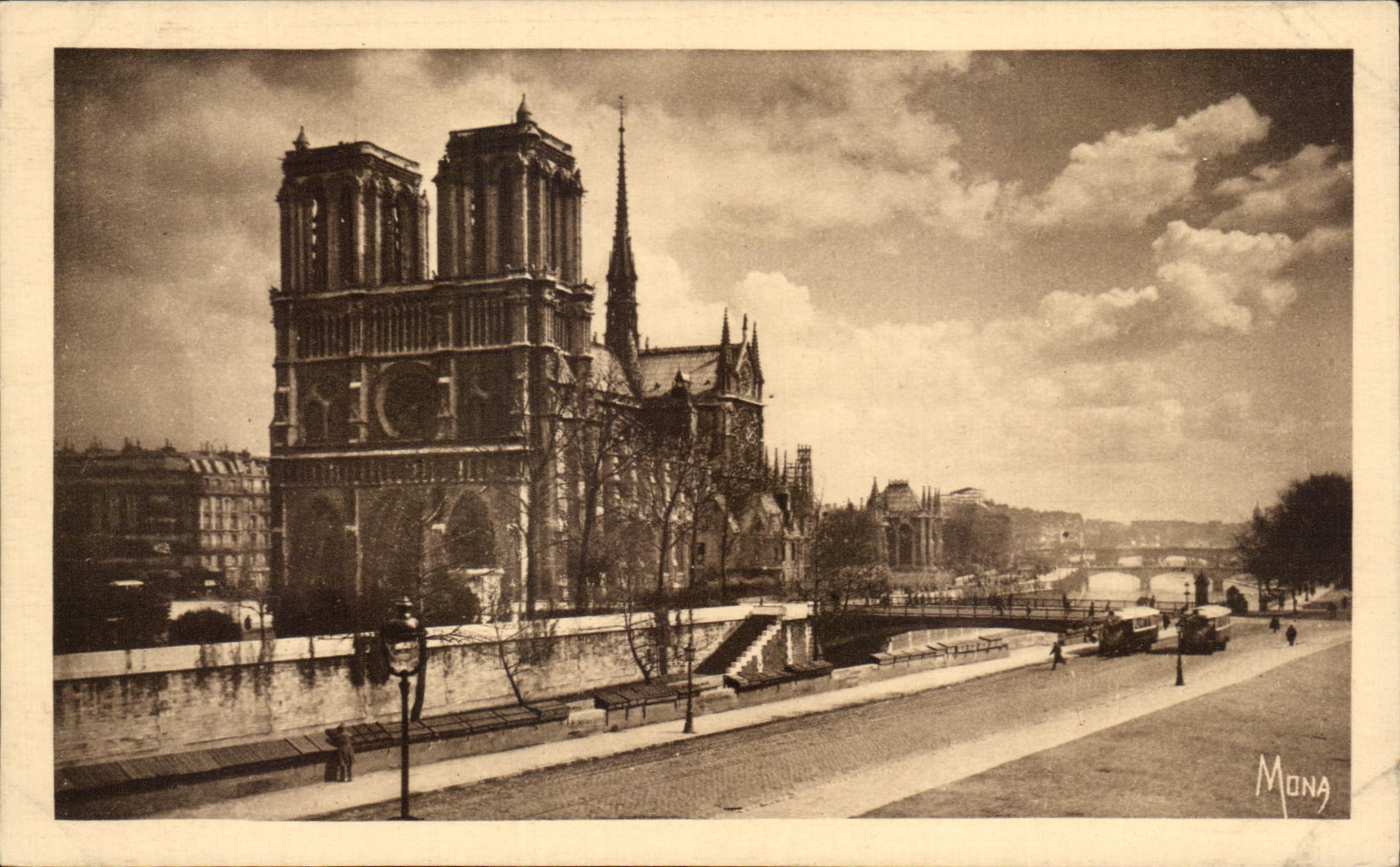 CPA Les Petits Tableaux De Paris Notre dame et la Seine vue prise du quai St Michel