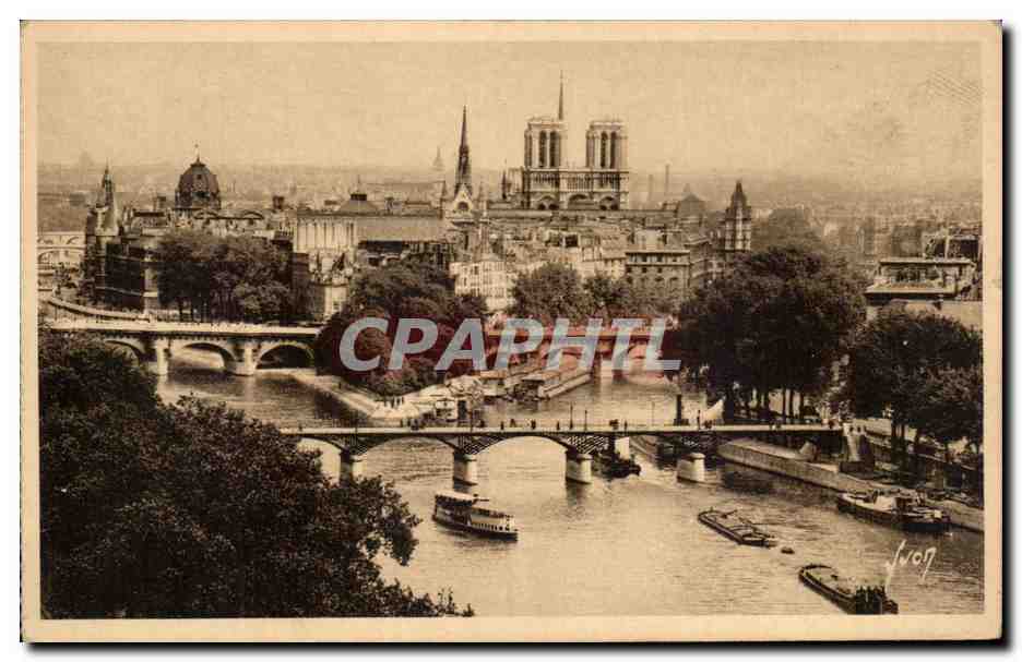 CPA Paris En Flanant ile de la Cite Notre Dame