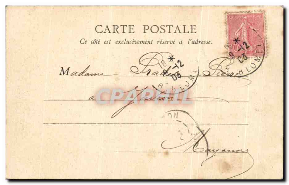CPA Paris Lion de Belfort — Rückseite