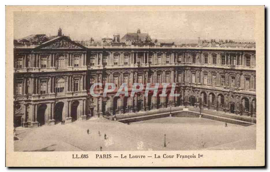 CPA Paris Le Louvre La Cour Francois 1er