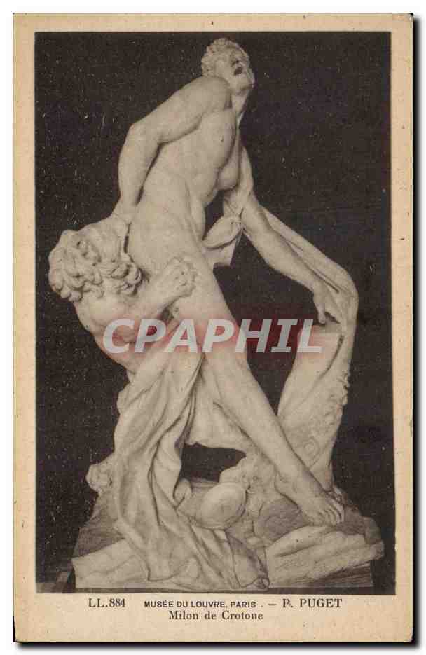 CPA Musee Du Louvre Paris Milon de Crotone Puget
