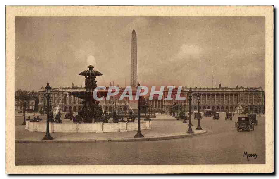 CPA Les Petits Tableaux De Paris Place de la Concorde les fontaines 