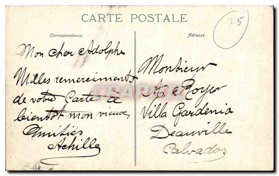 CPA Paris Le Jardin du Palais Royal — Rückseite