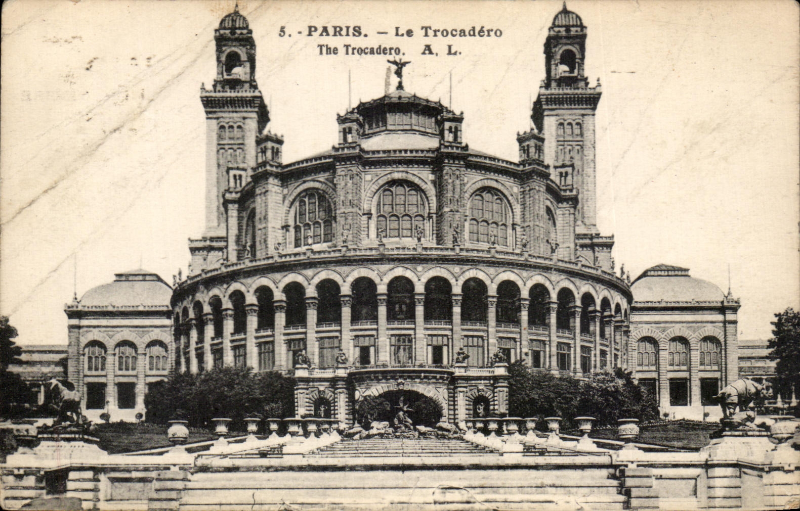 CPA Paris Le Trocadero Rhinoceros