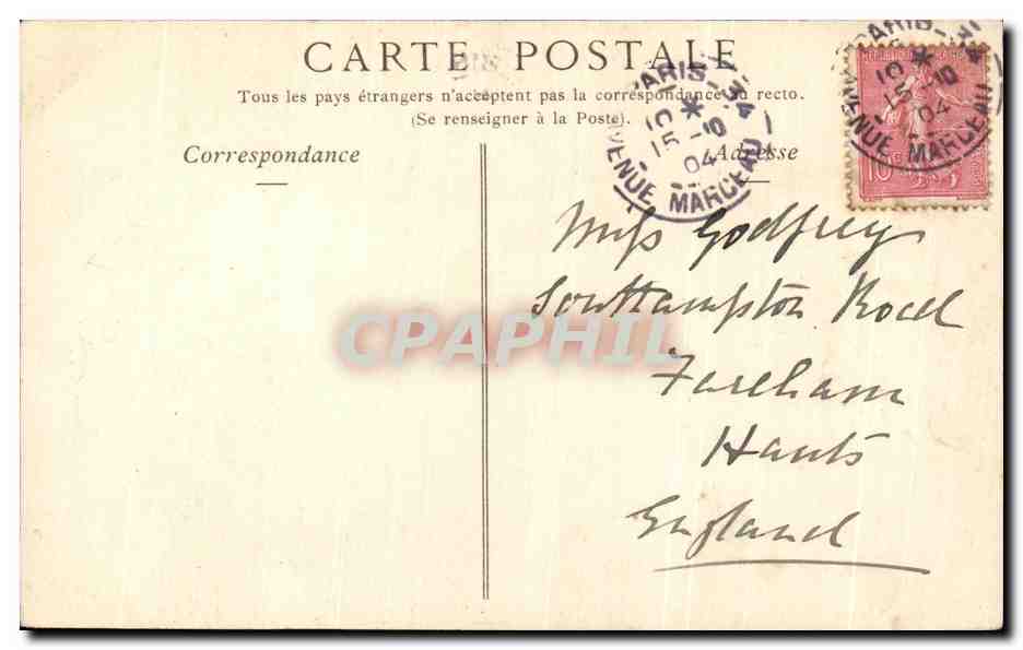 CPA Paris Le Cathedrale Eglise Notre Dame  — Verso