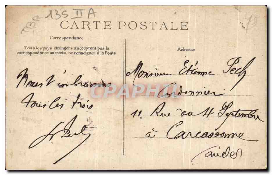 CPA Paris La Nuit Le Trocadero — Rückseite