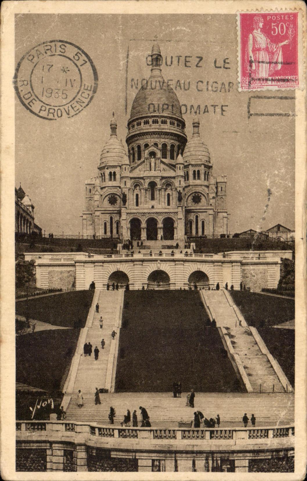 The Sacred Heart of Montmartre — Monumental Staircase — Éditions d'Art Yvon, n°117