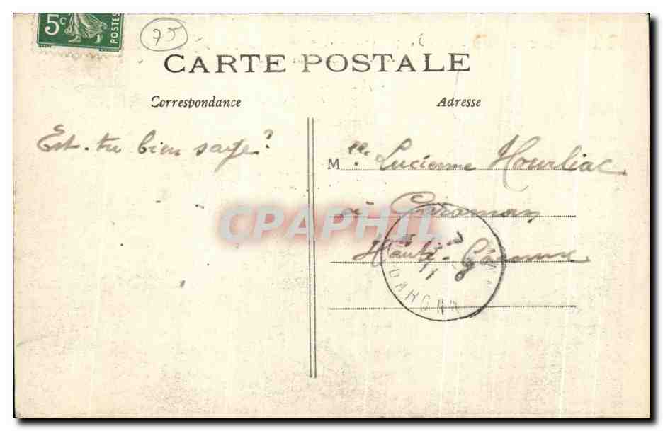 CPA Paris Vue Generale Prise de I'Arc de Triomphe Vers La Butte Montmartre — Rückseite