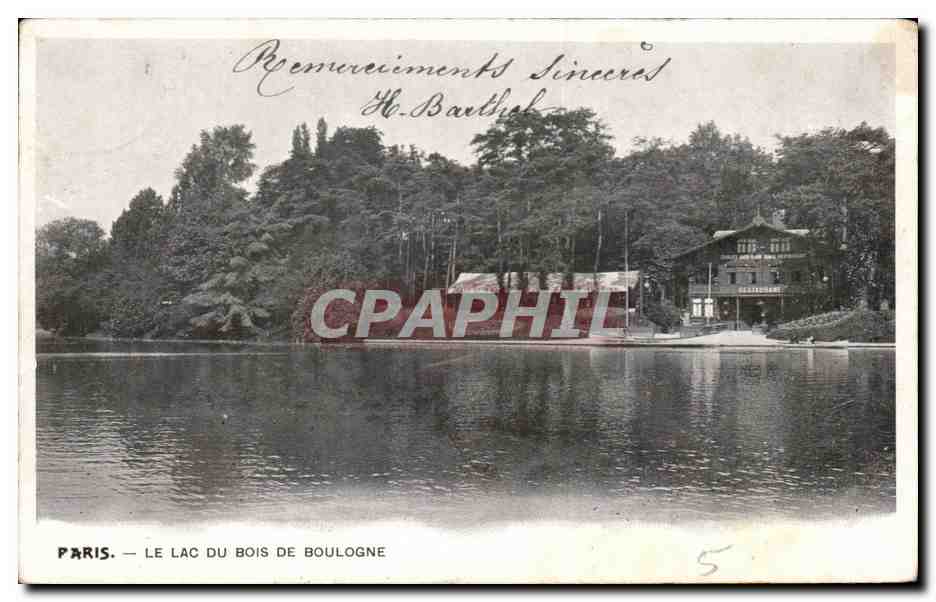 CPA Paris Le Lac Du Bois De Boulogne Restaurant