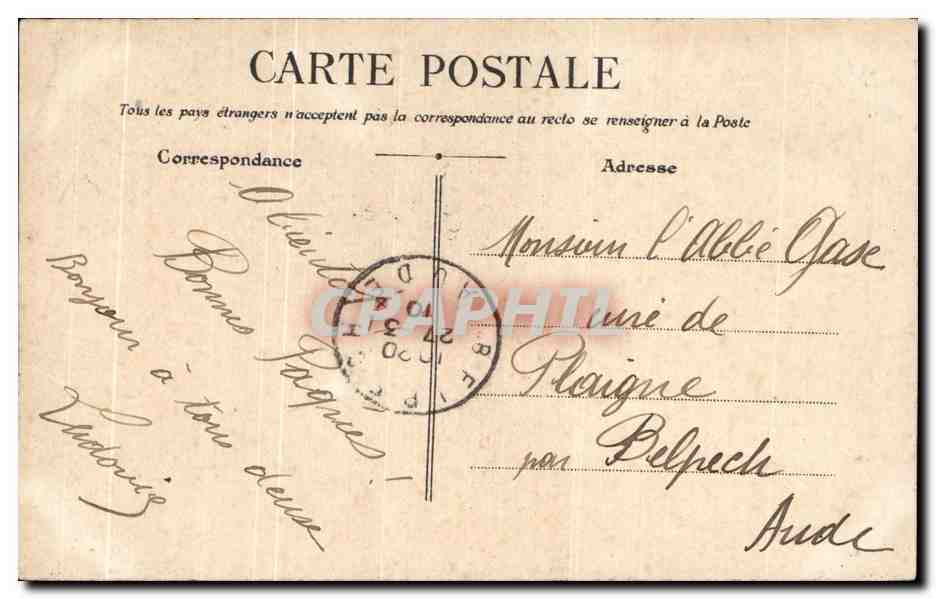 CPA Paris Saint Etienne Du Mont La Porte — Rückseite