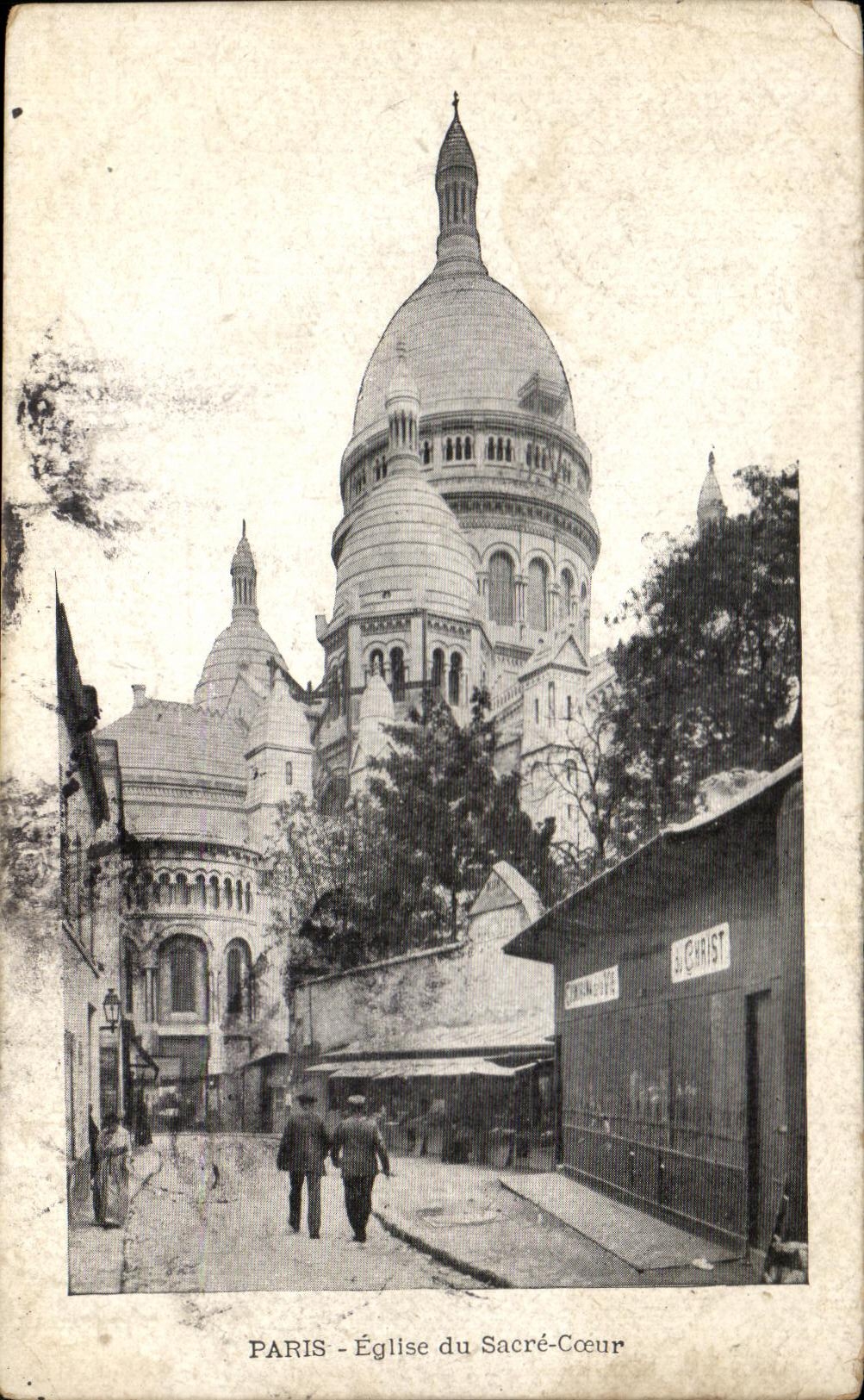 PARIS - Église du Sacré-Cœur — vue depuis la rue Montmartre, éditeur inconnu