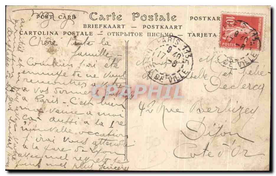 CPA Paris Notre Dame Facade tympan Du Portail De Gauche — Verso