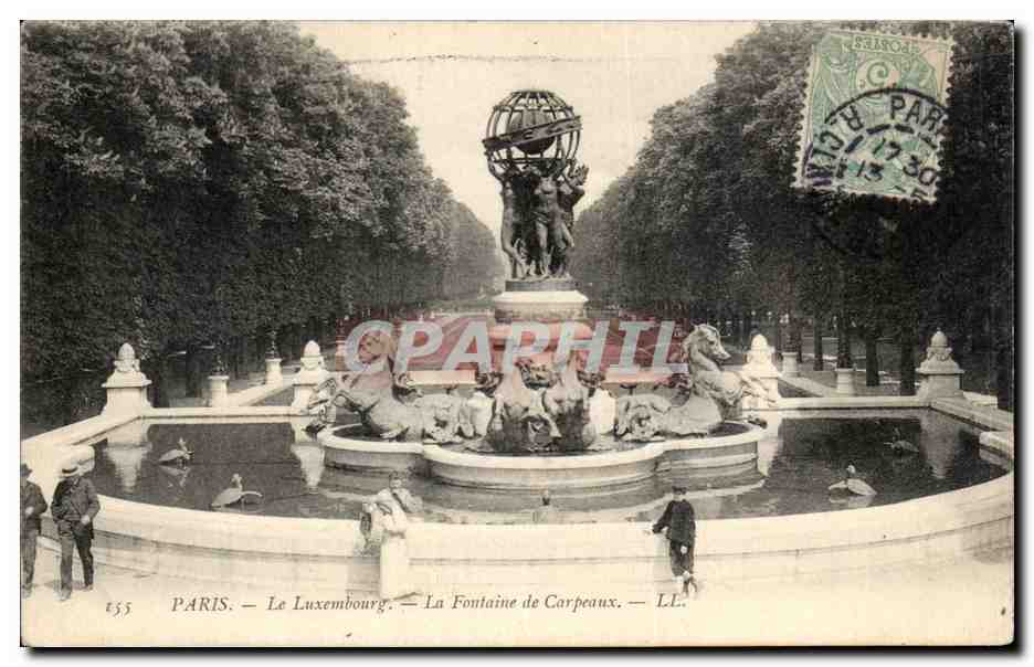 CPA Paris Le Luxembourg La Fontaine De Carpeaux