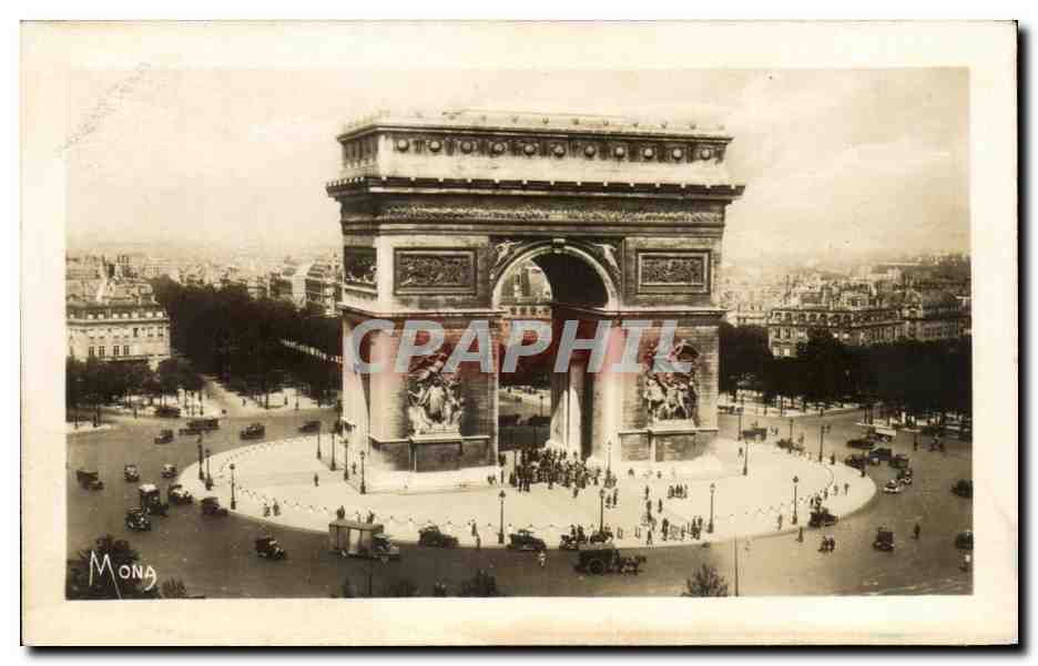 CPA Les Petits Tableaux De Paris La Place de l'Etoile et l'Arc de Triomphe