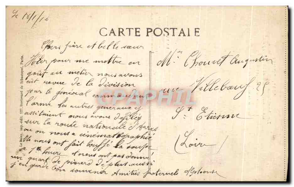 CPA Paris La Basilique du Secre Coeur de Montmartre et la Savoyard Cloche  — Rückseite