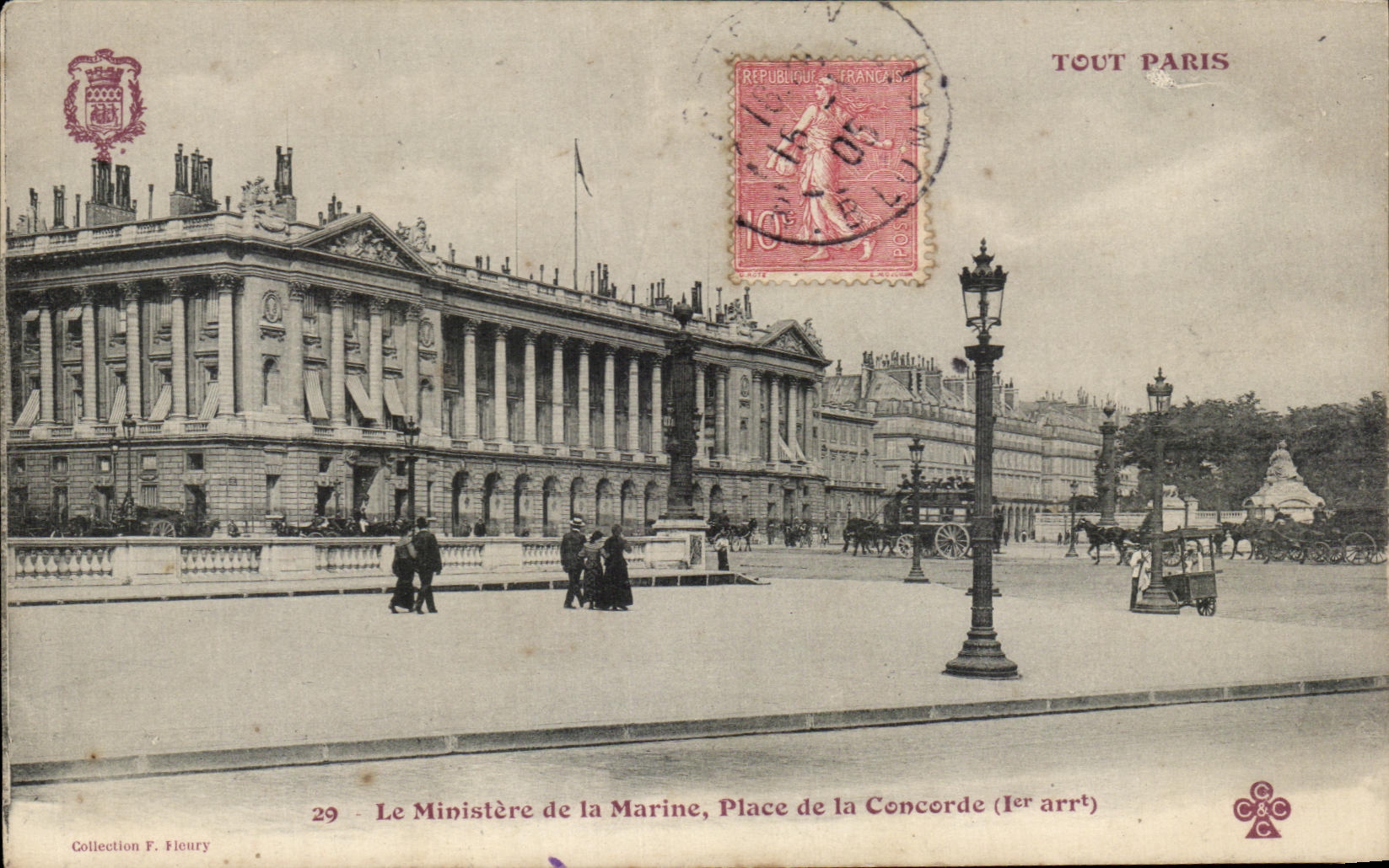 CPA Tout Paris Le Ministere de la Marine Place de la Concorde 
