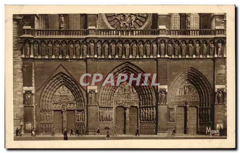 CPA Le Petits Tableaux De Paris Notre Dame le Triple Portail