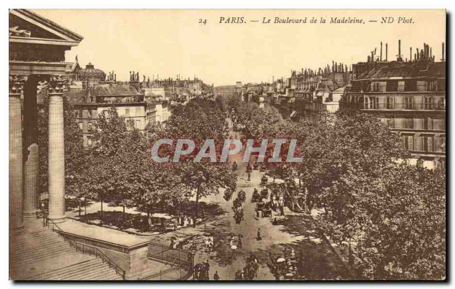 CPA Paris Le Boulevard de la Madeleine 