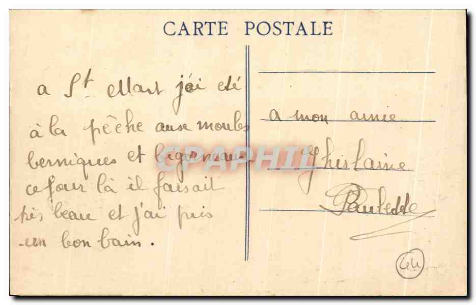 CPA Saint Marc sur mer Plage de la Courance — Rückseite