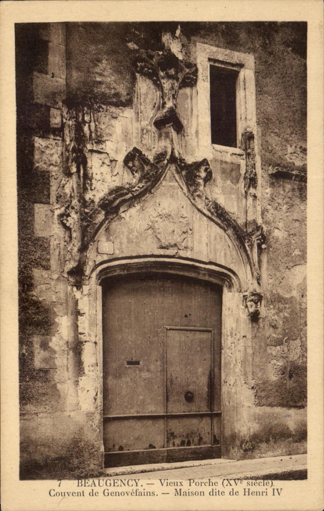 Beaugency — Vieux Porche (XVe siècle) — Maison dite de Henri IV — Édition Gudin (Loiret)