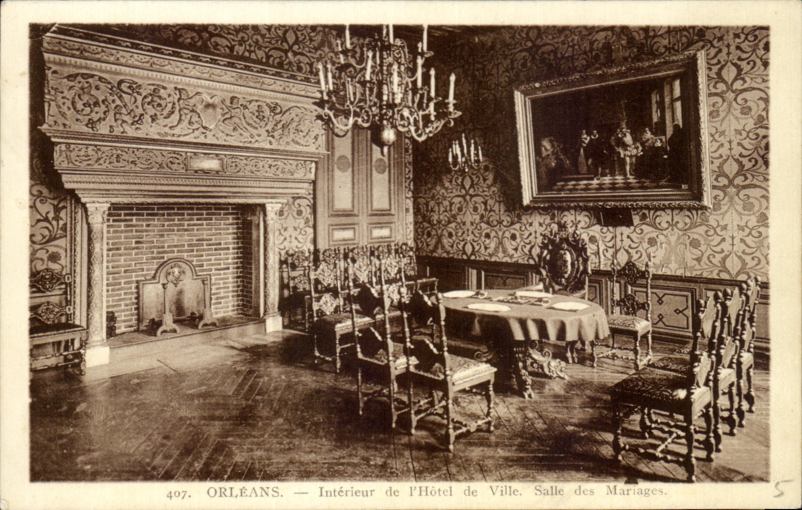 CPA Orleans Interieur de l'Hotel de Ville Salle des Mariages