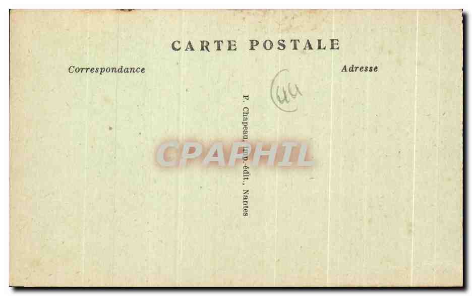 CPA Nantes Le Monument De Villebois Mareuil Et La Bourse — Verso