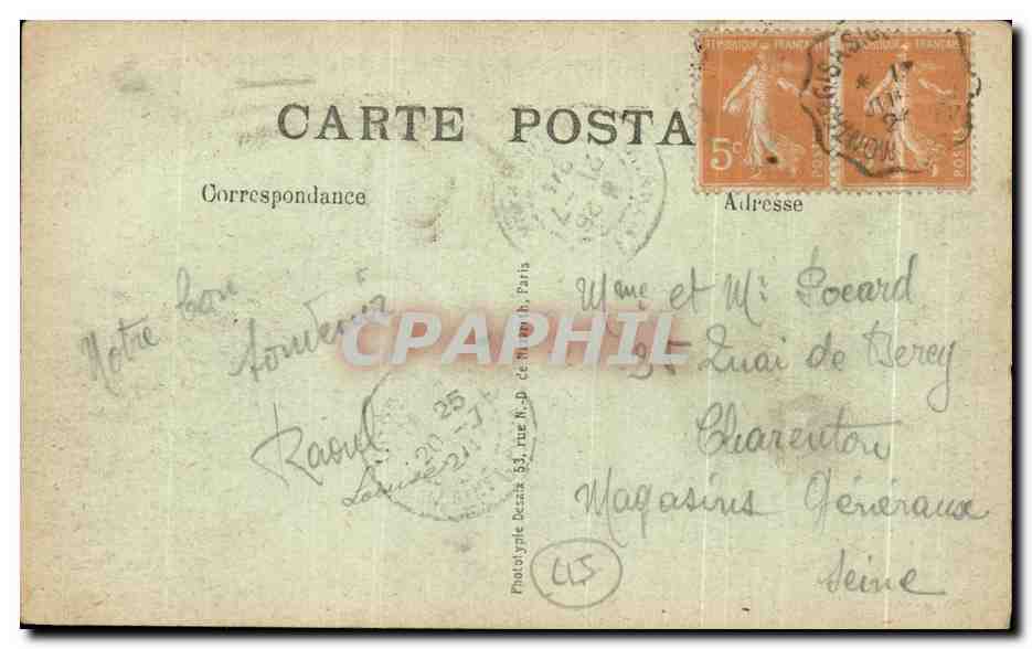 CPA Chatillon sur Sur Loire L'Eglise Et Les Ruines Du Chateau Gaillard — Rückseite