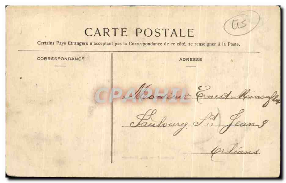 CPA Montargis La Sous prefecture — Rückseite