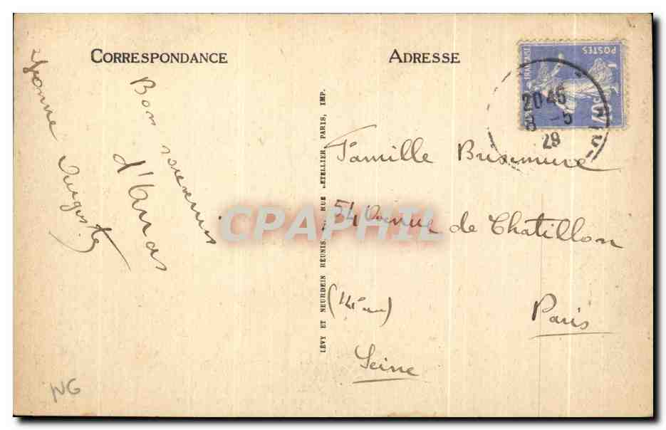 Arras — Vue générale de la Grande Place — LL, n°17 — Rückseite