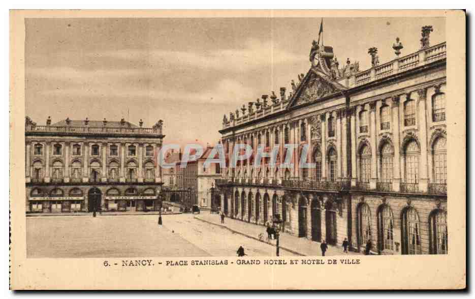 CPA Nancy Place Stanislas Grand Hotel Et Hotel De Ville