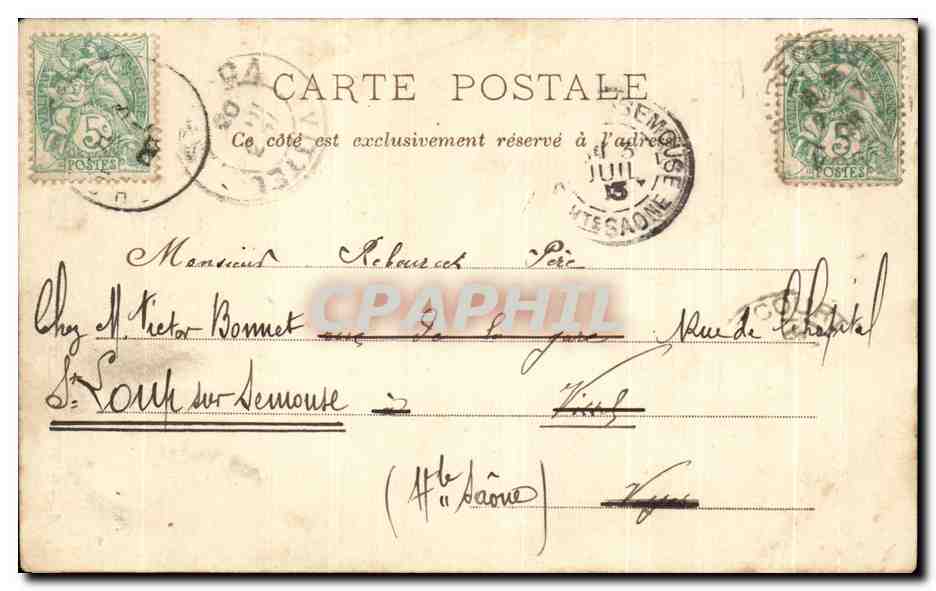 CPA Nancy Monument Du President Carnot Cours leopold — Verso