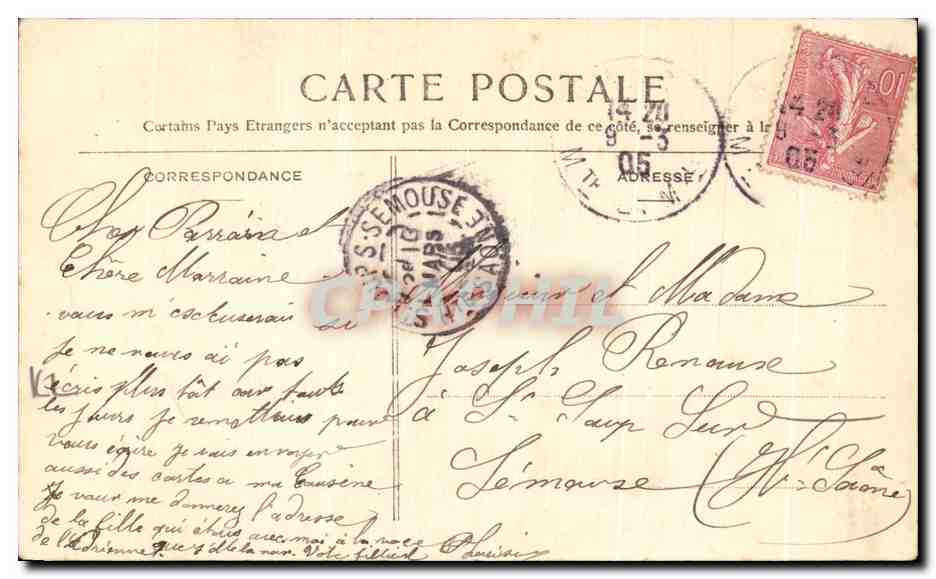 NANCY — Église Saint-Épvre, style ogival (1864-1874), bâtie sur l'ancien emplacement de l'ancienne église du même nom — Hélouber & Cie, Imp. Phot. Nancy — Rückseite