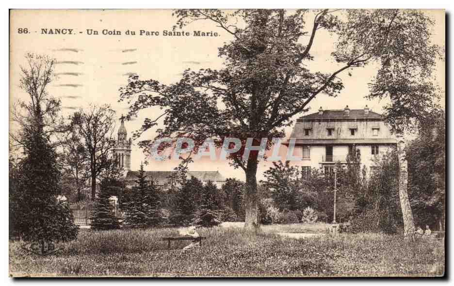CPA Nancy Un Coin Du Parc Sainte Marie