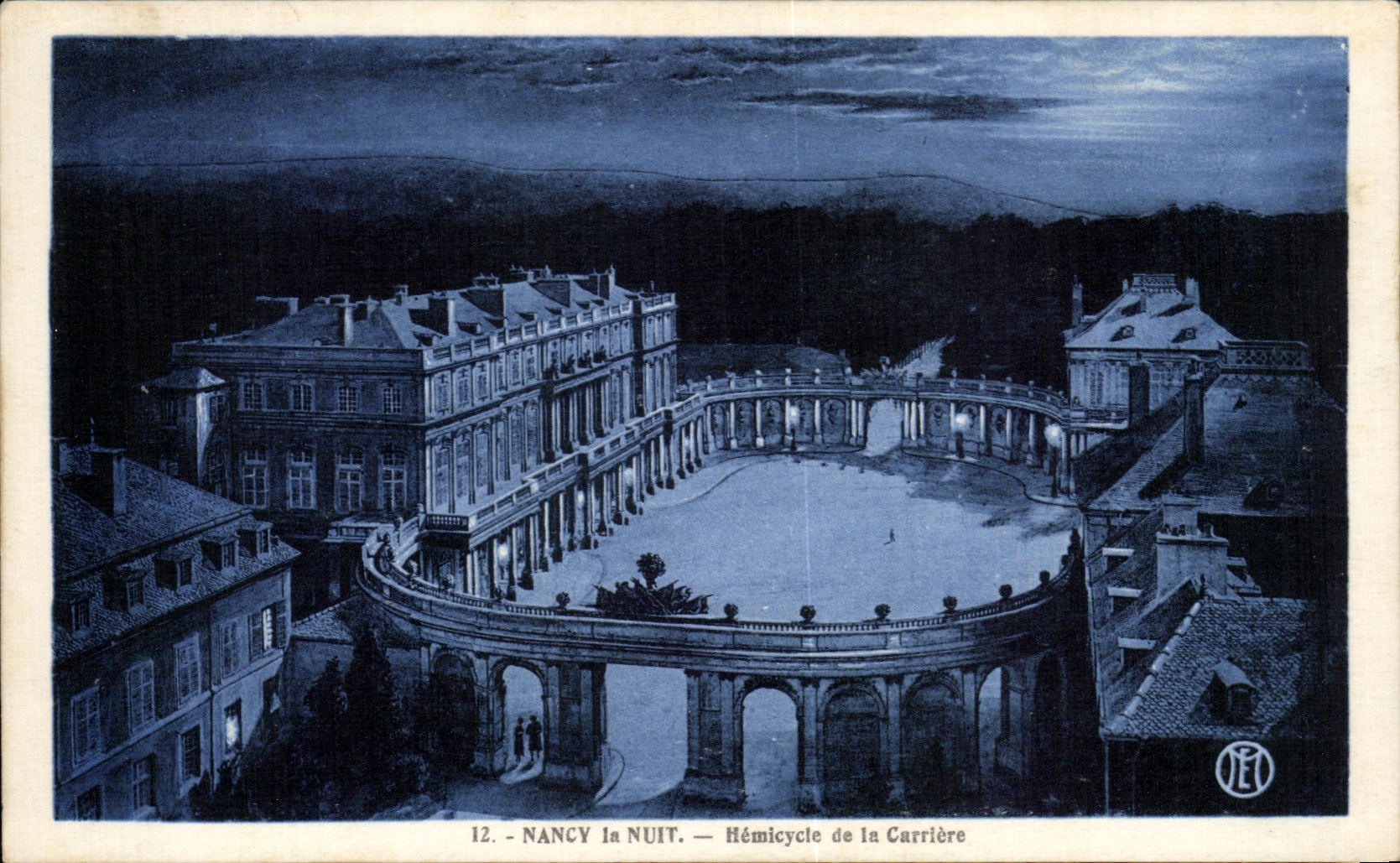 CPA Nancy La Nuit Hemicycle De La Carriere