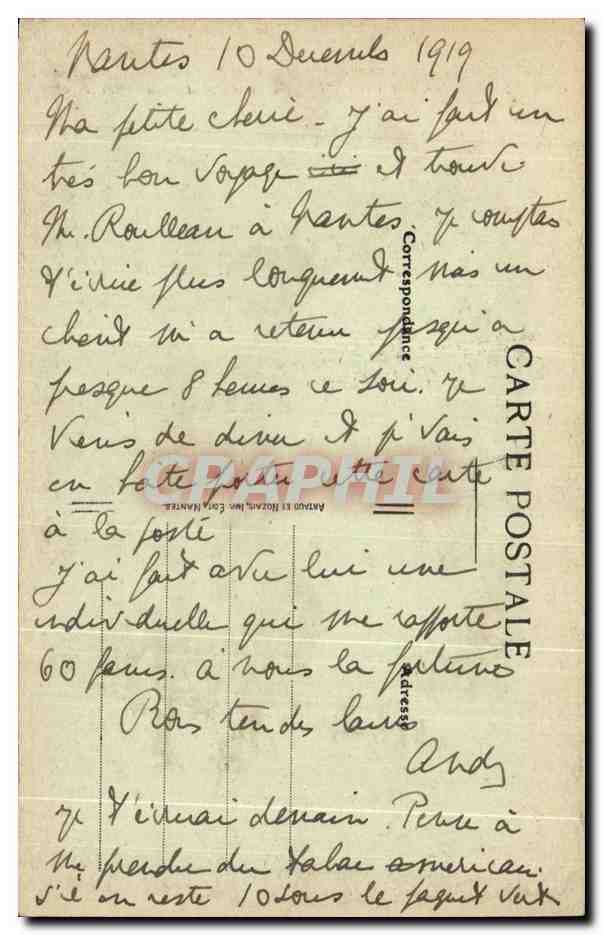 CPA Nantes Plague de fonte formant trappe situee au fond de la Cheminee duchesse de Berry — Verso
