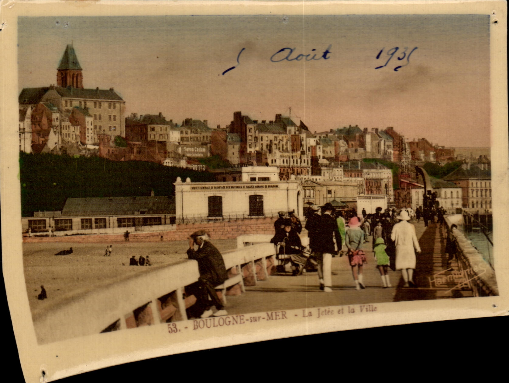 CPA Boulogne sur Mer Le jetee et la Ville