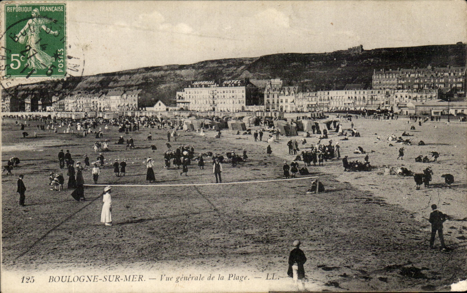 Boulogne-sur-Mer — Algemene uitzicht op de Strand — LL. — N° 125
