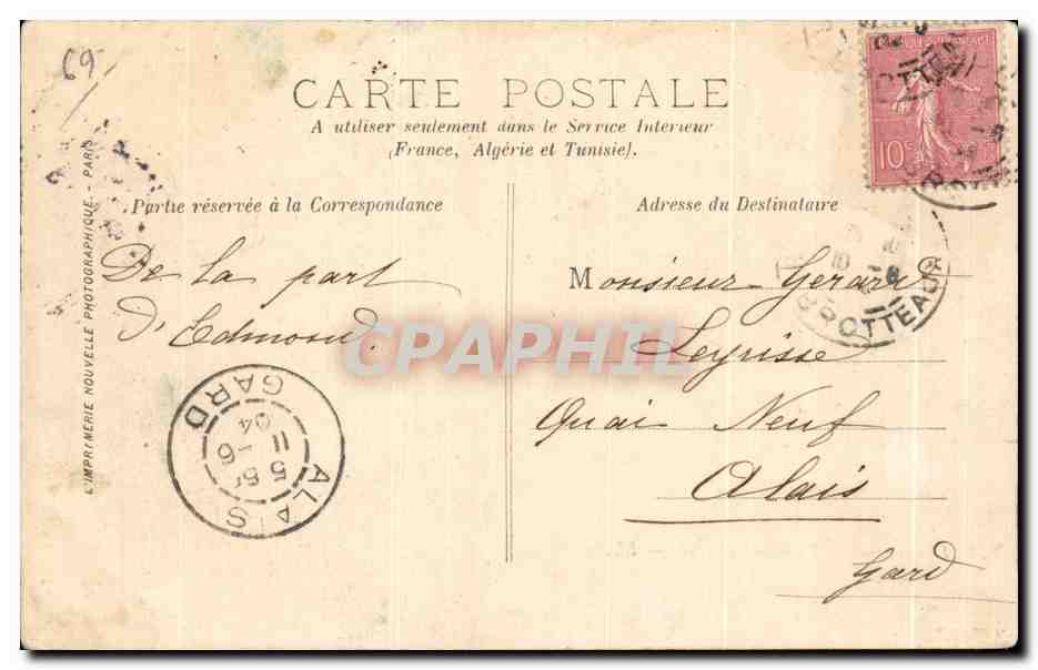 CPA Lyon Le Place de Bellecour  — Verso