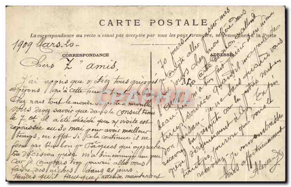 LYON — Parc de la Tête d'Or. Une allée — S.F. n°241 — Verso