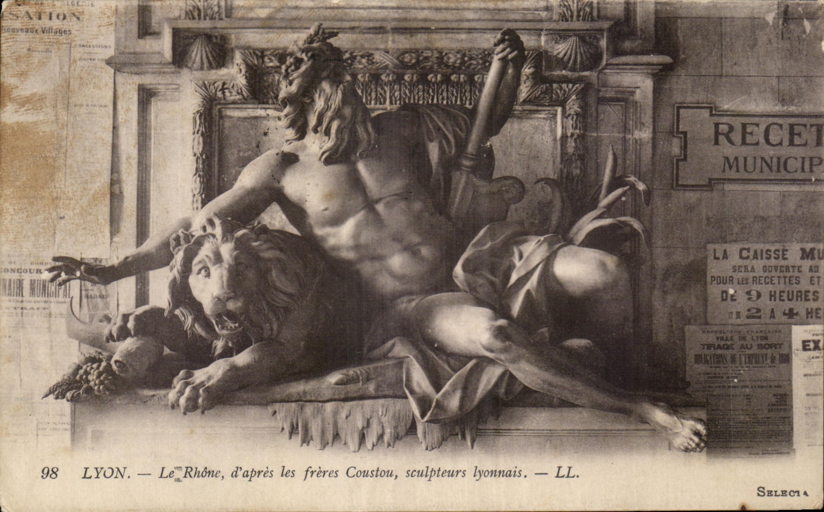 Lyon — Der Rhône, nach den Brüdern Coustou, lyoner Bildhauer — LL.